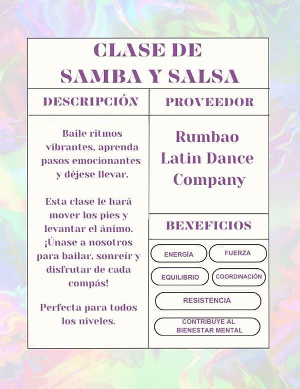 Clase De Samba y Salsa