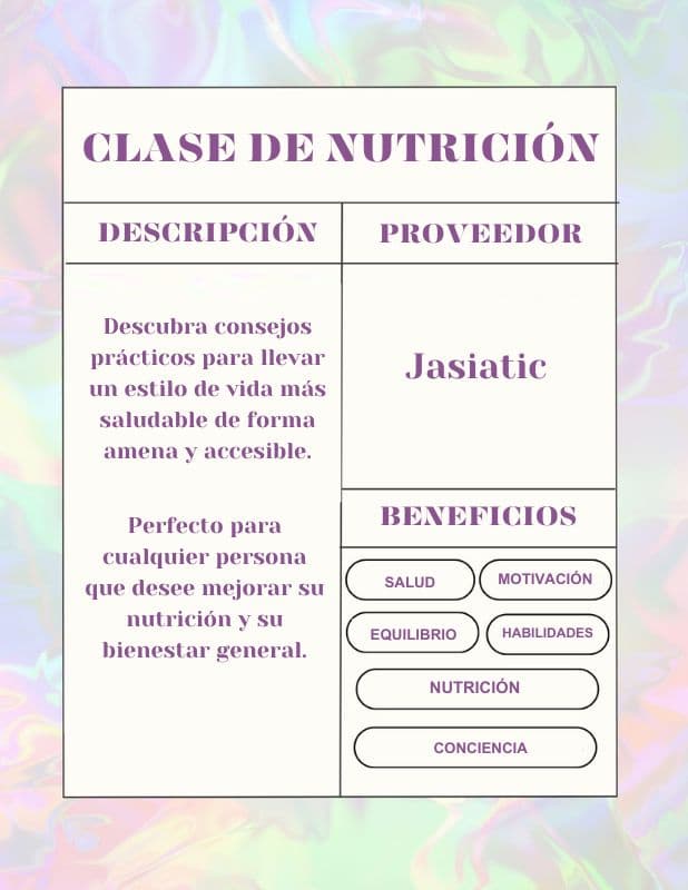 Clase de Nutrición