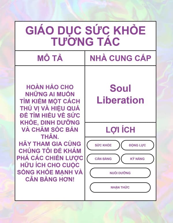 GIÁO DỤC SỨC KHỎE TƯƠNG TÁC